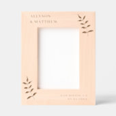 Chic Botanische Aangepaste Namen Datum Huwelijk Gegraveerde Lijstjes (Voorkant)