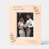 Chic Botanische Aangepaste Namen Datum Huwelijk Gegraveerde Lijstjes