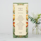  Chic Botanische Art Nouveau Alfonse Mucha Programmakaart (Staand voorkant)