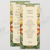  Chic Botanische Art Nouveau Alfonse Mucha Programmakaart (Voorkant / Achterkant)