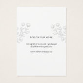 Chic Botanische Custom Oorbel Houder Design Visitekaartje (Achterkant)