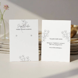Chic Botanische Custom Oorbel Houder Design Visitekaartje