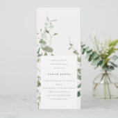 Chic Botanische Eucalyptus Waterverf Baby shower Kaart (Staand voorkant)