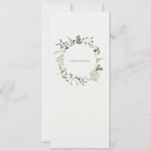 Chic Botanische Eucalyptus Waterverf Baby shower Kaart (Achterkant)