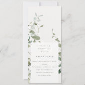 Chic Botanische Eucalyptus Waterverf Baby shower Kaart (Voorkant)