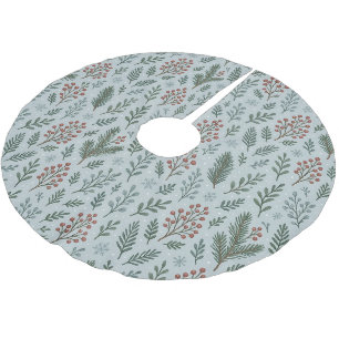 Chic Botanische Holly Berry Bloemenpatroon Kerstboom Rok