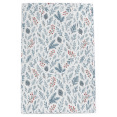 Chic Botanische Holly Berry Bloemenpatroon Medium Cadeauzakje (Voorkant)