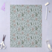 Chic Botanische Holly Berry Bloemenpatroon Tissuepapier (Craft)