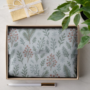 Chic Botanische Holly Berry Bloemenpatroon Tissuepapier