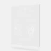 Chic Botanische kam Handtekening Drink bruiloft Te Acryl Bord (Hoek)