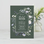 Chic Botanische Waterverf Wilde bloem Vrijgezellen Kaart (Staand voorkant)