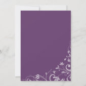 Chic Bouquet (Plum) Wedding Invitations Kaart (Achterkant)