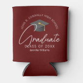 Chic Bourgogne Afstuderen aangepaste afstudeerfees Blikjeskoeler (Voorkant)