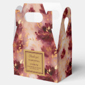 Chic Bourgogne Blush Gold Boho Wedding Favoriet Bo Bedankdoosjes (Geopend)