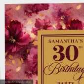 Chic Bourgogne Blush Goud 30e Verjaardag Tafel Servet