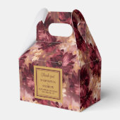 Chic Bourgogne Blush Goud Trouwgunst Gift Box Bedankdoosjes (Voorkant Zijde)