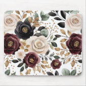 Chic Bourgogne Cream Floral Muismat (Voorkant)