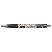 Chic Bourgogne Cream Floral Pen (Achterkant)