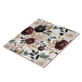 Chic Bourgogne Cream Floral Tegeltje (Zijkant)