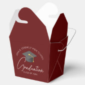Chic Bourgogne Custom Graduation Party Fortune Bedankdoosjes (Geopend)