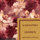 Chic Bourgogne Gouden Blush Trouwpapier Servetten