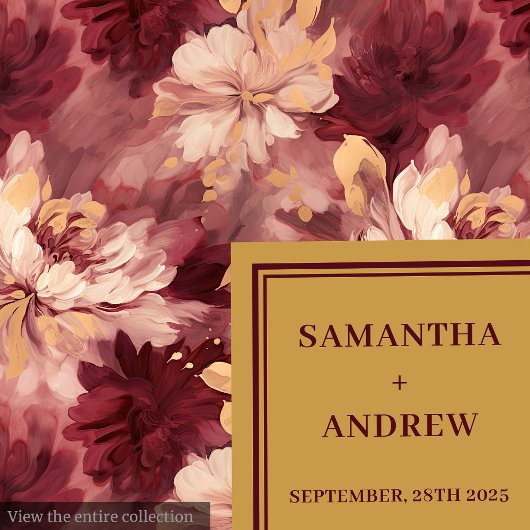 Chic Bourgogne Gouden Blush Trouwpapier Servetten