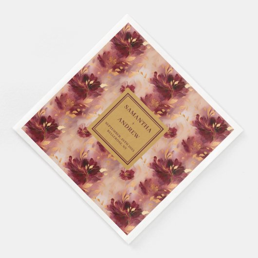 Chic Bourgogne Gouden Boho Trouwdoek Servetten (Hoek)