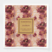 Chic Bourgogne Gouden Boho Trouwdoek Servetten (Voorkant)