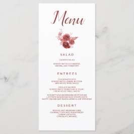 Chic Bourgondië Floral Menu