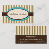 Chic Boutique Designer Visitekaartjes: aqua Visitekaartje (Voorkant / Achterkant)