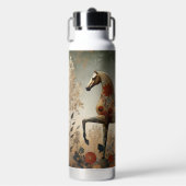 "chic boutique Equestrian Floral Horse" Waterfles (Voorkant)