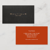 Chic Boutique Faux Zwart Linnen Visitekaartje (Voorkant / Achterkant)