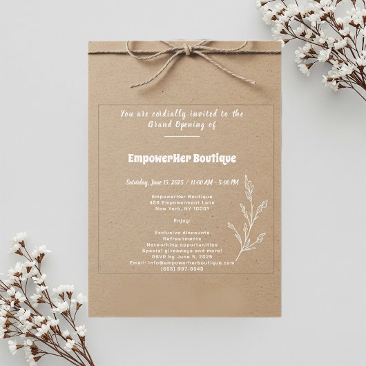 Chic Boutique Grand Opening Invitation | Stylish