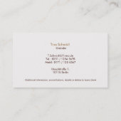 Chic Boutique Imitat Leinen Professionelle Visitekaartje (Achterkant)