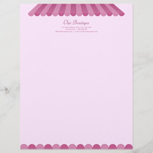 Chic Boutique letterhead Gepersonaliseerd Briefhoofd (Voorkant)