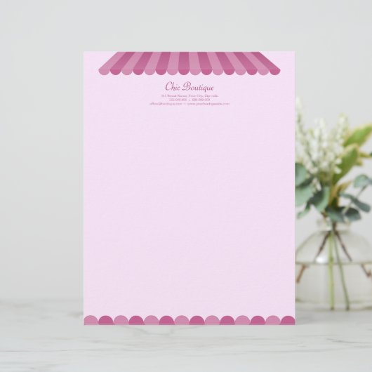 Chic Boutique letterhead Gepersonaliseerd Briefhoofd (Staand voorkant)