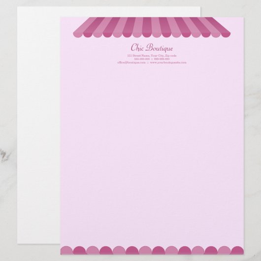 Chic Boutique letterhead Gepersonaliseerd Briefhoofd (Voorkant / Achterkant)