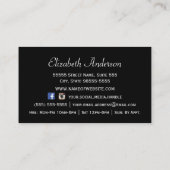 Chic Boutique Oranje Zebra Print FAUX Glitz Bow Visitekaartje (Achterkant)