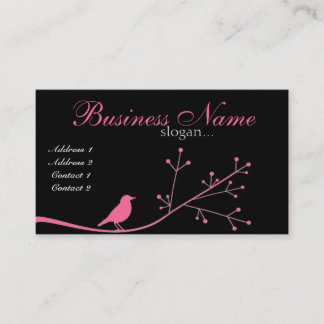 Chic Boutique Pink Bird Visitekaartje