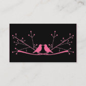 Chic Boutique Pink Bird Visitekaartje (Achterkant)