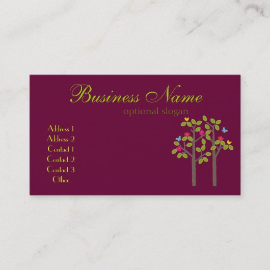 Chic Boutique Plum Visitekaartje (Voorkant)