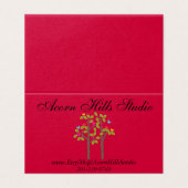 Chic Boutique Rood Bedankkaart Kaart (Buitenkant ongevouwen)