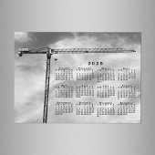 Chic Bouw Kraan Foto 2025 Kalender Magnet