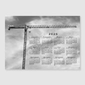 Chic Bouw Kraan Foto 2025 Kalender Magnet (Voorkant)
