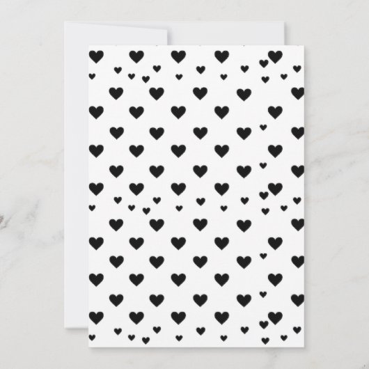 Chic Bow Coquette & hart Baby shower Kaart (Achterkant)