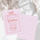 Chic Bow Polka Dot Valentijnsdag Party Kaart