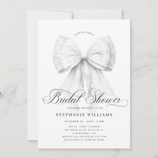 Chic Bow-Vrijgezellenfeest Kaart (Voorkant)