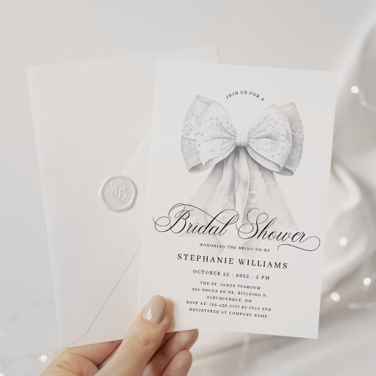 Chic Bow-Vrijgezellenfeest Kaart