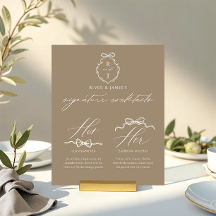 Chic Bows & Bowtie zijn haar handtekening Drink br Acryl Bord