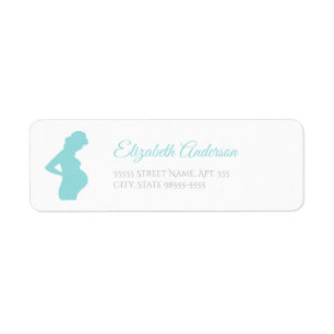 Chic Boy Baby shower Pregnant Woman Baby Bump Etiket